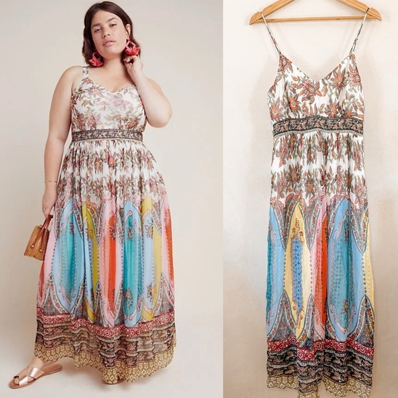 Anthropologie | Boho Floral Virginia Maxi Dress - Picture 1 of 15